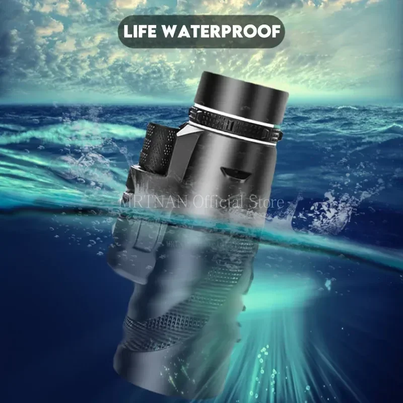 Telescopio Monocular potente con ZOOM HD, binoculares portátiles de largo alcance, para caza y acampada, con trípode y Clip para teléfono, 80x100 - imagen 4