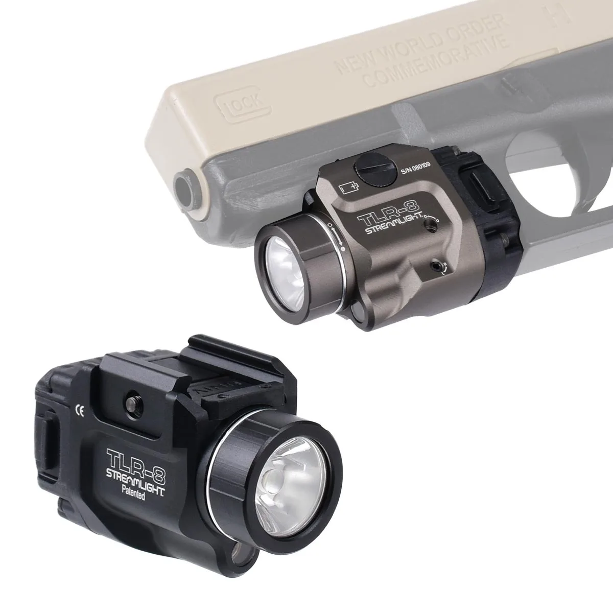 Luz táctica 1000 lúmenes TR-8 para Glock 17/19, Taurus, riel 20 mm - imagen 2