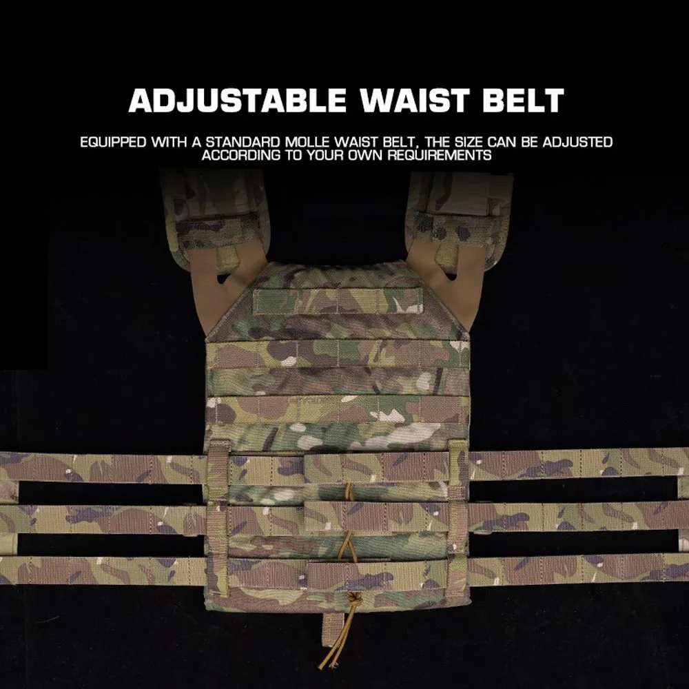 Chaleco táctico con hebilla de liberación rápida, cinturón lateral Molle para JPC AVS CPC, chaleco de caza, faja portadora de placa, equipo ajustable - imagen 5