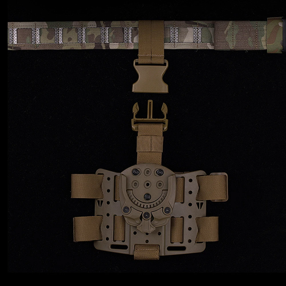 Plataforma táctica de pierna caída para pistola, Panel de pierna caída con sistema de montaje de conexión rápida, adaptador de funda de muslo Airsoft - imagen 5