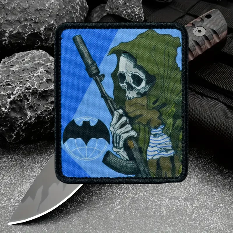 Parches tácticos impresos de las fuerzas especiales de la guardia rusa, insignia de moral OMON SPB, brazalete, calavera, murciélago, gancho y bucle, pegatinas para mochila - imagen 5