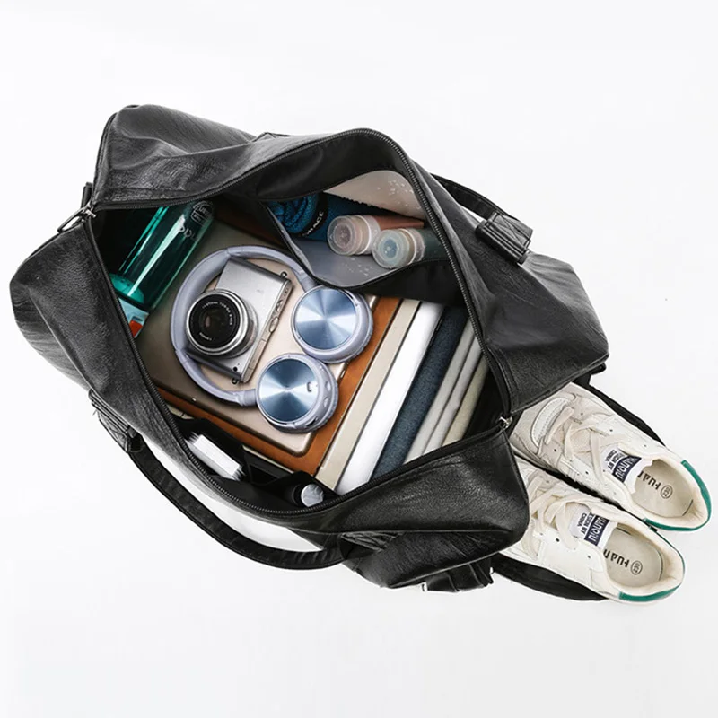 Bolsas De cuero para gimnasio para hombres y mujeres, bolsa deportiva De entrenamiento, equipaje De viaje deportivo, viaje al aire libre, Yoga, bolsa seca y húmeda, diario - imagen 5