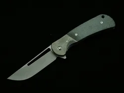 Navaja plegable Rattlesnake F10 S35VN G10 para EDC, camping y caza