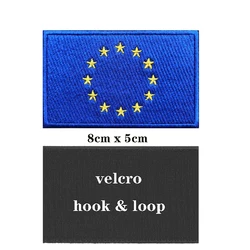 Parche bandera UE bordado – insignia militar con gancho y bucle