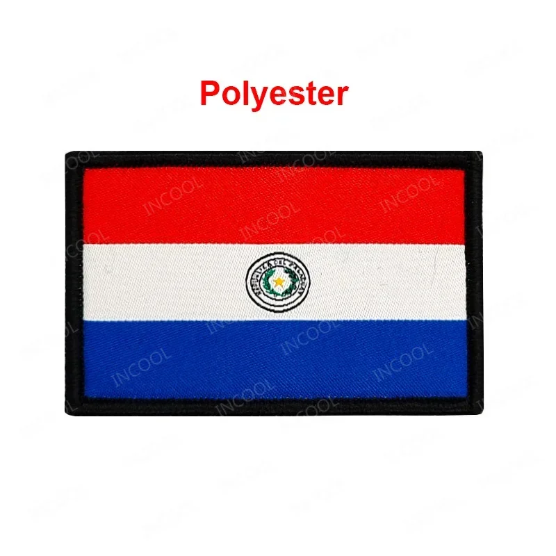 Parche bordado con bandera de Paraguay, parches de goma de PVC para Paraguaya, apliques, brazalete, insignias decorativas para hombro para ropa, mochila - imagen 4