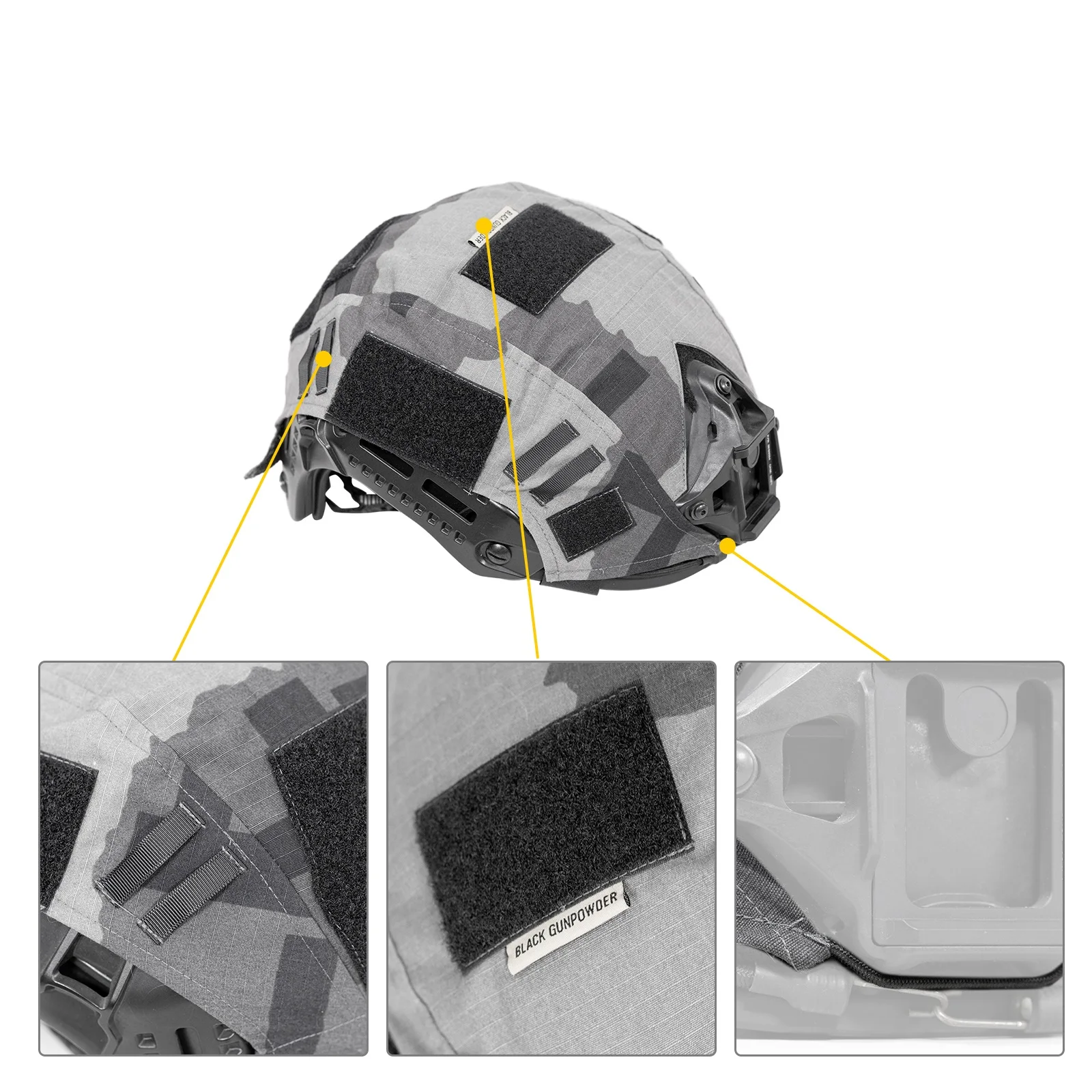 Funda táctica para casco FAST - T-Block/Sand Night Camo - imagen 3