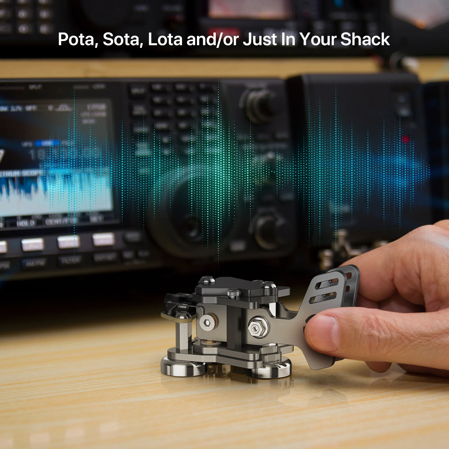 Llave CW Morse portátil base magnética para radioafición - imagen 5