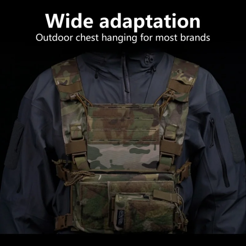 Equipo para exteriores, colgante en el pecho, expansión del pecho, sistema MOLLE, montaje, cuerda elástica fija, fácil instalación - imagen 2
