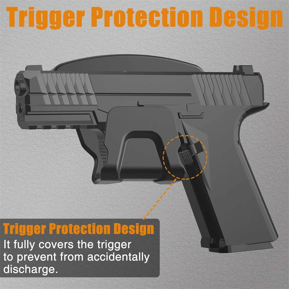 Soporte magnético para pistola, soporte magnético oculto para pistola, funda para pistola de 35 libras, estante para pistola para coche, camión, vehículo doméstico - imagen 3