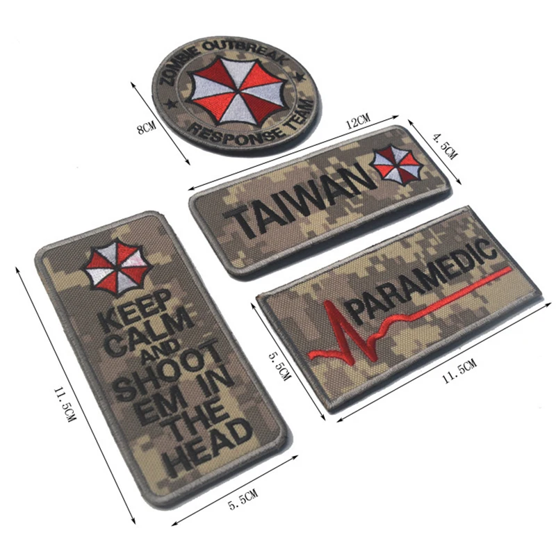 Serie de paraguas protector 3D, insignia de brazo bordada, bolsa de Velcro, pegatina, insignia, parche, ropa, sombrero, accesorios de decoración, parche - imagen 4