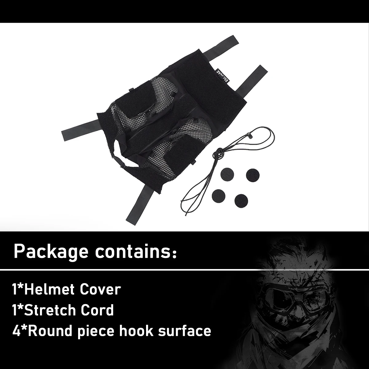 Cubierta táctica camuflaje para casco Wendy LTP Airsoft y caza - imagen 3