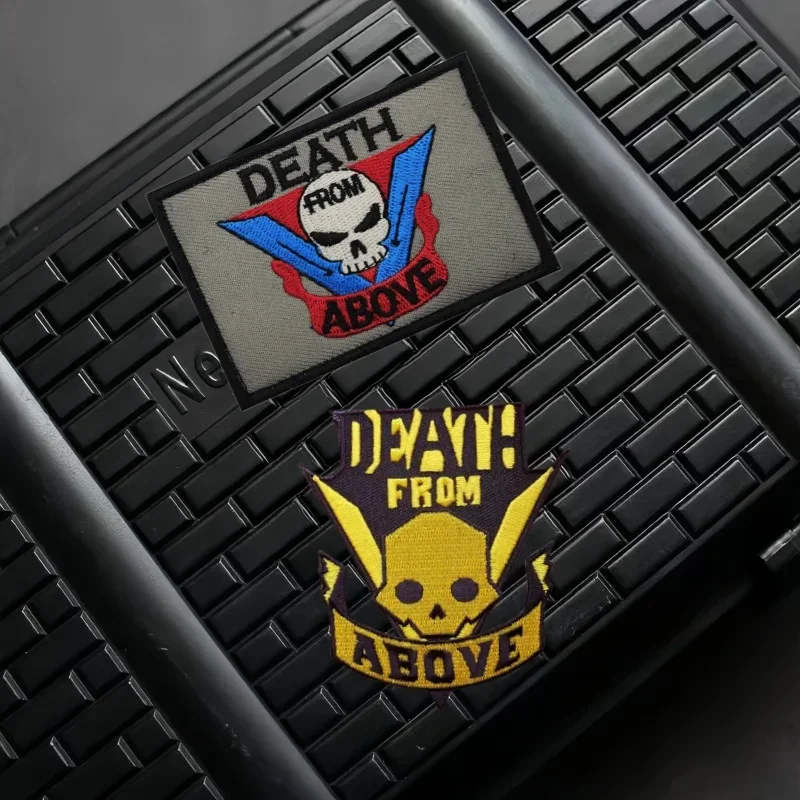 Parche táctico Death from Above Starship Troopers, parche de gancho y bucle, insignia de moral Airsoft de infantería móvil militar, pegatina para mochila - imagen 3