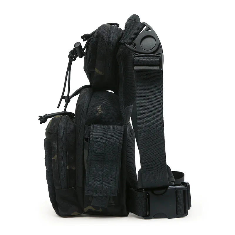 Riñonera táctica multifuncional para hombre, bolsa de nailon 1000D para pierna, para acampar, escalada, cadera, hombro, X523A - imagen 4