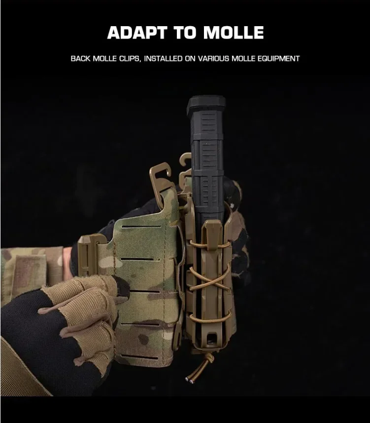 Bolsa Mag para Rifle todo terreno, bolsa de cintura para caza de 5,56/7,62mm, CS Wargame, sistema táctico Molle, accesorios de tiro - imagen 4