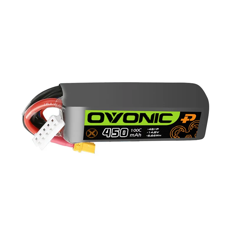 Batería LiPo de 14,8 V, 450mAh, 100C, para Dron de carreras, helicóptero, cuadricóptero, FPV, con enchufe XT30, 14,8 v, 4S - imagen 2