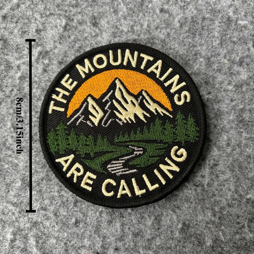 Parche bordado táctico montaña con gancho y bucle para mochilas - imagen 2
