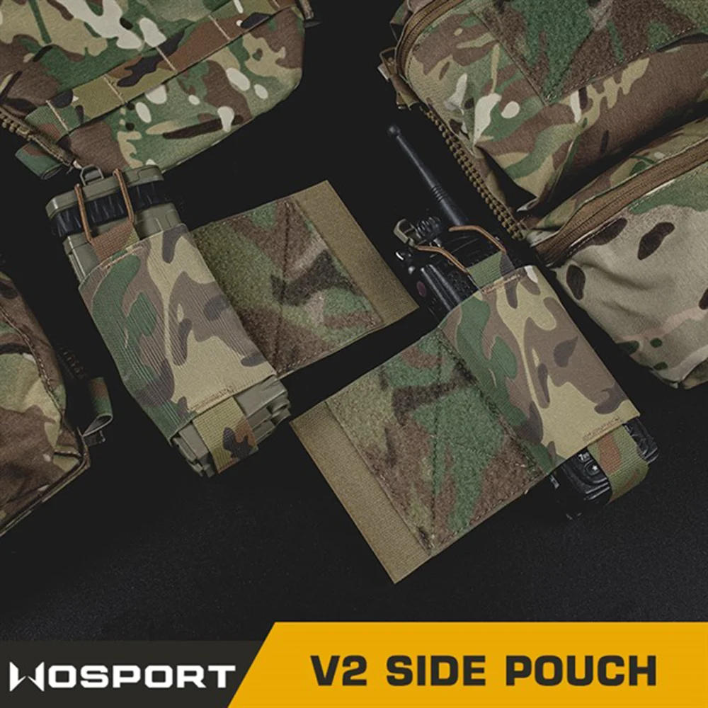 Bolsa lateral táctica de caza V2, funda elástica para Radios estilo Ferro, bolsa para revistas, accesorios Airsoft - imagen 4