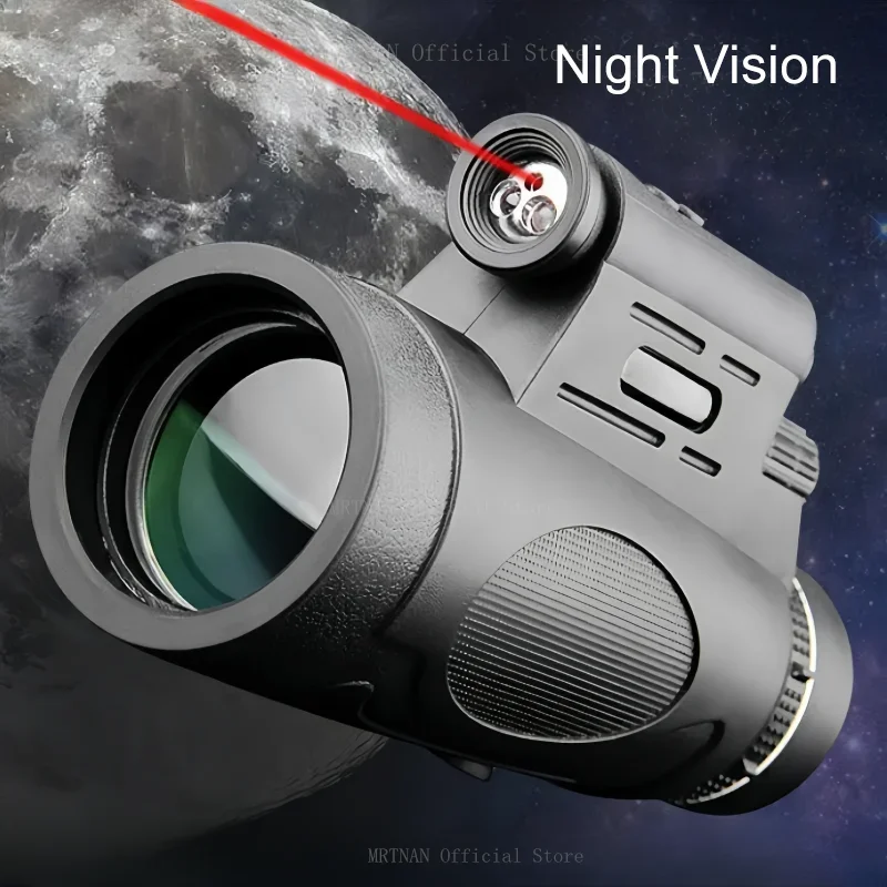 12x50 potente Zoom HD Bak4 binoculares potentes portátiles telescopio profesional Monocular de largo alcance para caza