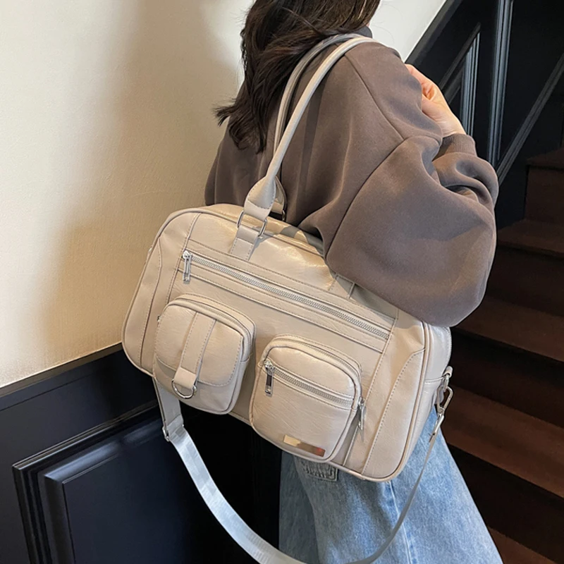 Bolsa de gimnasio para Fitness y Yoga, bolsa de viaje para deportes al aire libre, bolsas de ejercicio para hombres y mujeres, bolso de equipaje de viaje corto de negocios, bolsa para ordenador portátil universitario - imagen 3