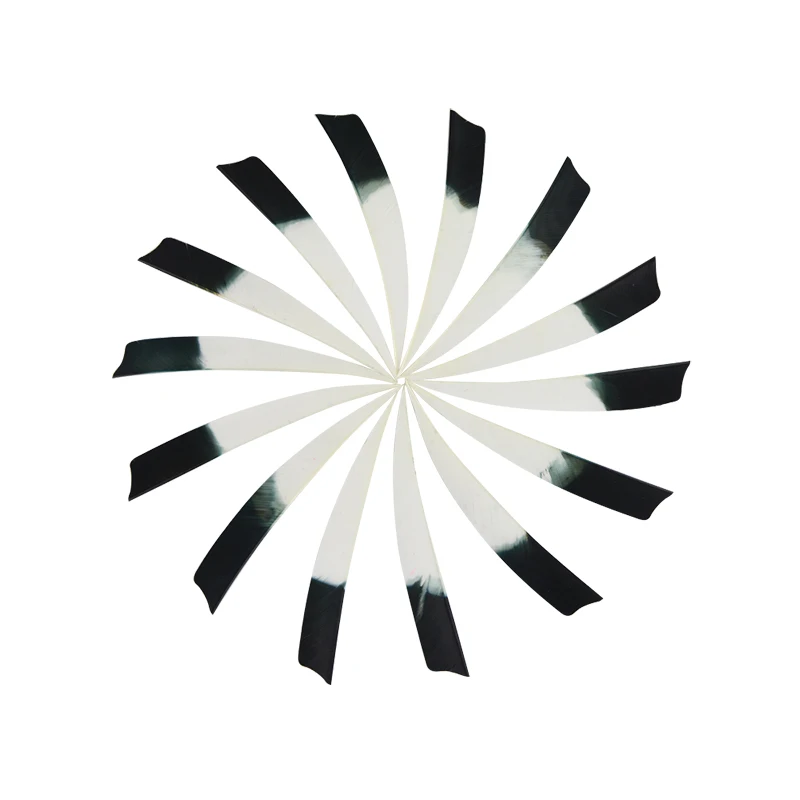 Plumas de tiro con arco de 50 piezas, 5 ", flecha con escudo de caída, forma de corte, paletas de flecha naturales, alas derechas para accesorios de tiro de caza - imagen 2