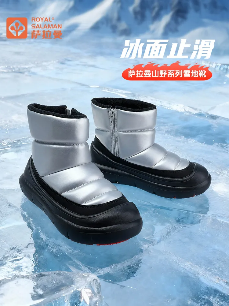 SALAMAN Botas de nieve impermeables antideslizantes terciopelo mujer - imagen 5