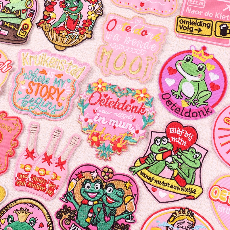 Emblemas de Carnaval de Oeteldonk: Colección de parches bordados |   Diseños "Twee Bier" "Muts" |   Pegatinas termoadhesivas para el Festival Holandés En