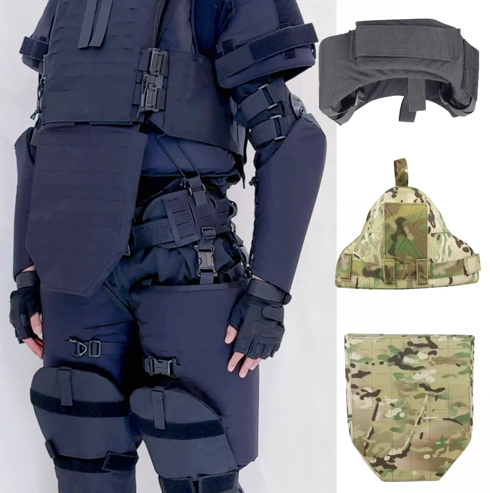 Equipo de caza, chaleco de protección Airsoft Molle, armadura Universal para cuello y hombros, suspensorio protector para piernas - imagen 2
