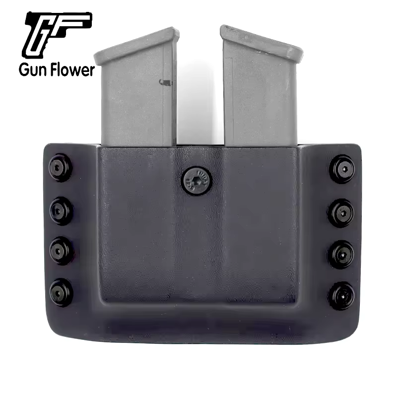 Gunflower-funda táctica Kydex de doble apilamiento para revistas, 9mm, 0,4S y W, bolsas para pistola Mag
