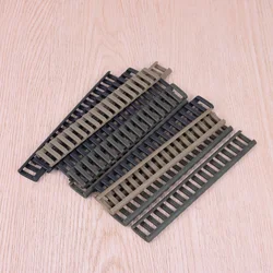 18 ranuras, 4 piezas, cubiertas de riel con forma de escalera de goma para cubierta protectora de riel cuádruple para Rifle