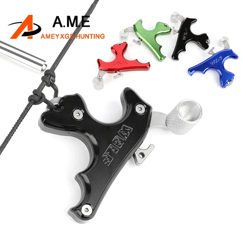 Arco compuesto de liberación de arco de 3 dedos, herramienta dispensadora de ayuda, Manual, mordazas de acero inoxidable, Pinza de agarre RH