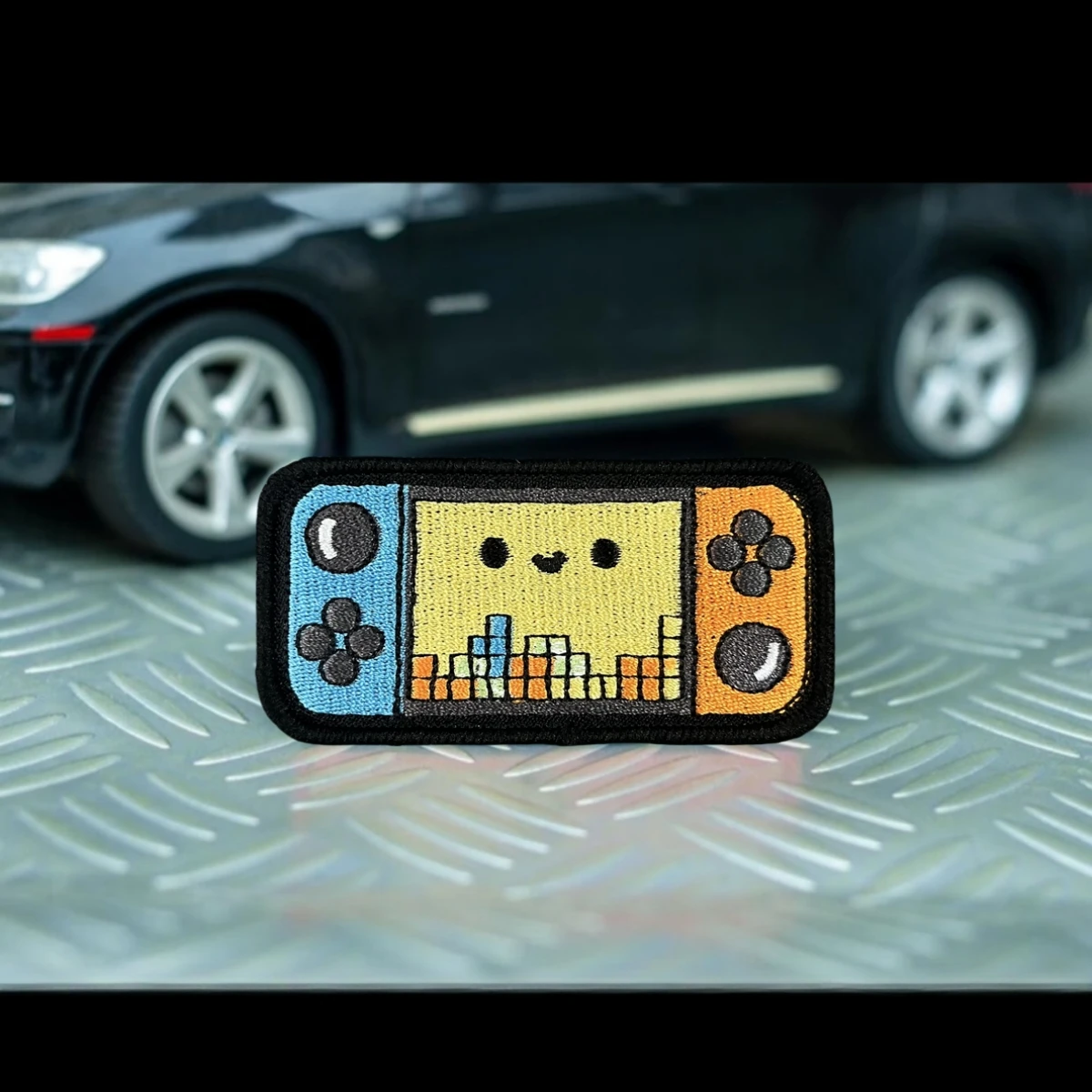 Consola de juegos Retro Xiaobawang, parches bordados de gancho y bucle en ropa, insignia de moral táctica, pegatina para mochila del ejército militar - imagen 3