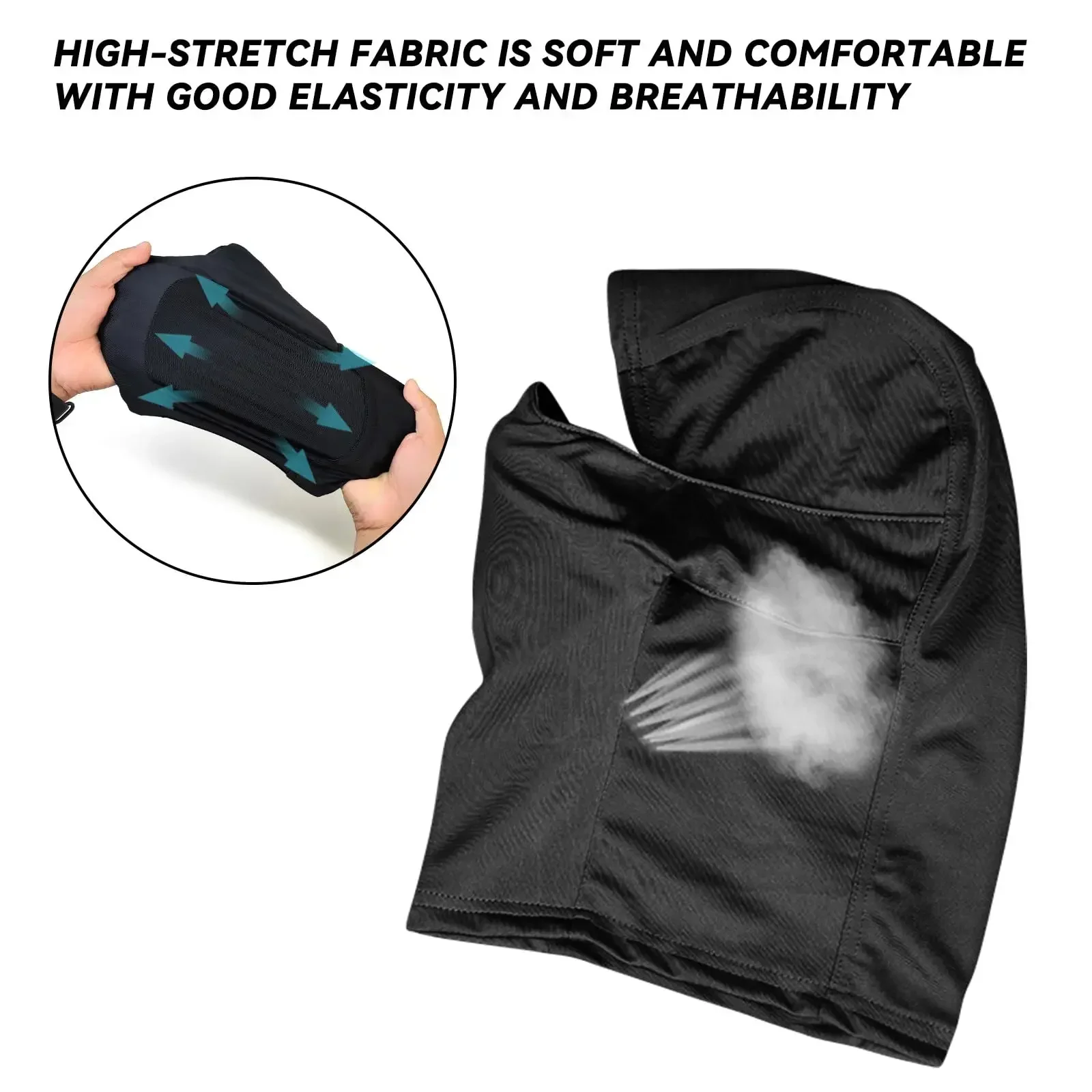 Máscara de esquí transpirable pasamontañas-cubierta facial completa de silicona suave para deportes de invierno, ciclismo y exteriores, estilo Ninja ajustable multicolor - imagen 3