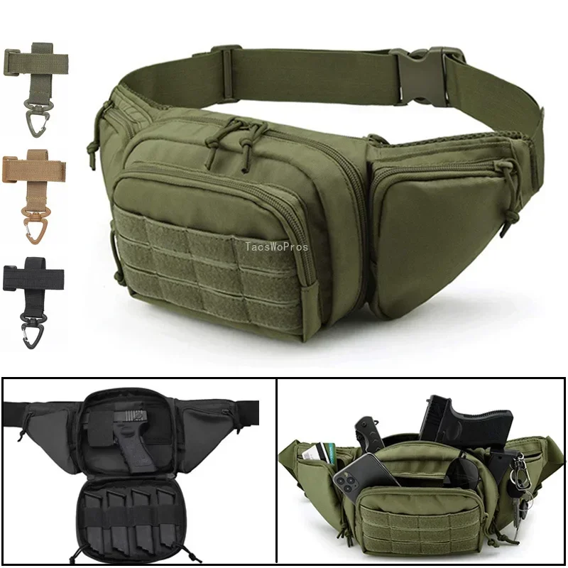 Riñonera táctica para pistola, funda para entrenamiento en el pecho, senderismo, tiro, caza, funda para pistola, bolsas de combate Cs Airsoft Paintball