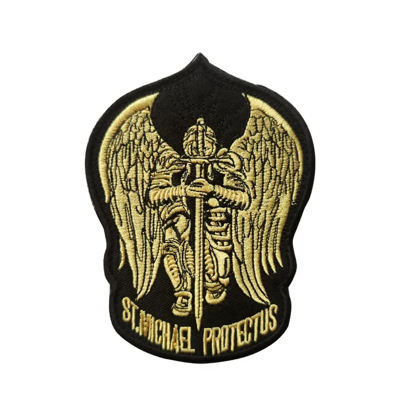 ST.Michael-Parches de velcro para ropa, insignias de moral táctica en mochila, pegatina de chaqueta, parche bordado - imagen 5