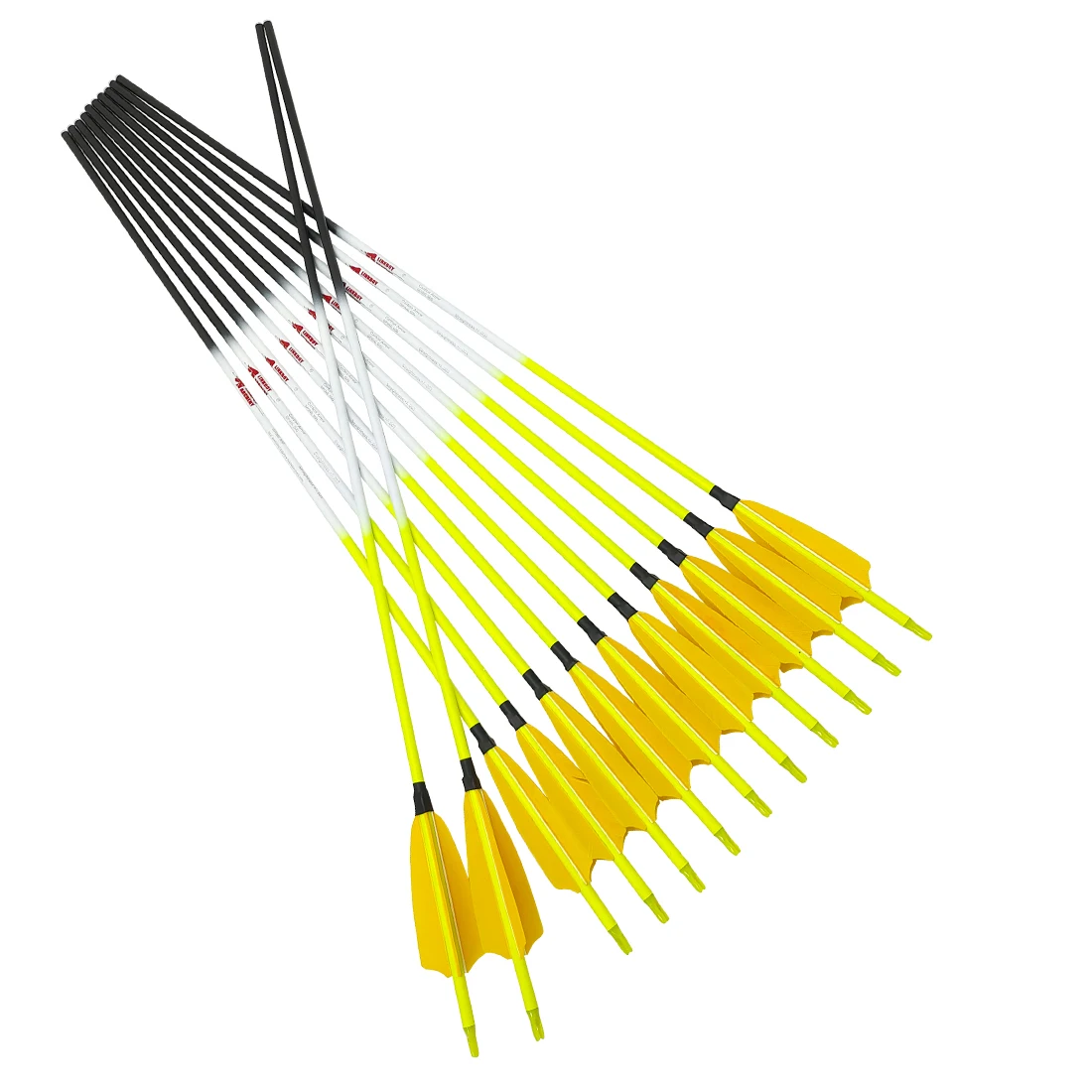 12 Uds Linkboy tiro con arco 100% flechas de carbono puro ID6.2MM accesorios de flecha 75gr puntas arco caza - imagen 2