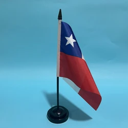 Bandera de escritorio de oficina de 14x21cm, decoración de mesa con bandera de Chile, pancarta nacional de Chile, adornos de escritorio, banderas