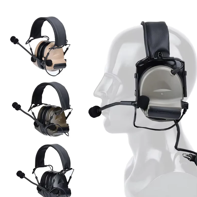 WADSN-auriculares tácticos C2 II con micrófono CS, orejeras para caza y tiro, protección auditiva - imagen 3