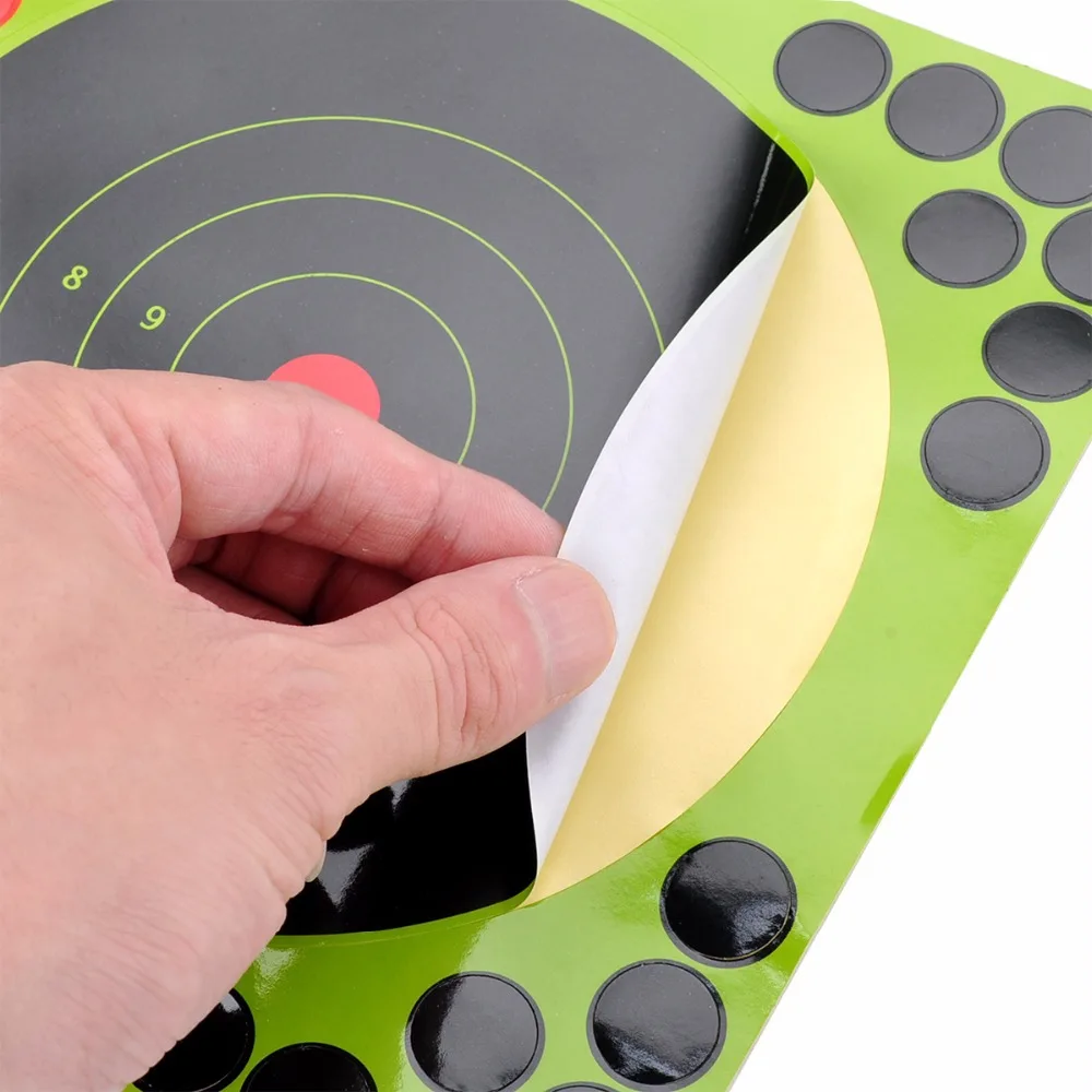 Papel autoadhesivo fluorescente de 8 pulgadas para tiro, pegatinas de objetivo para entrenamiento de caza - imagen 4
