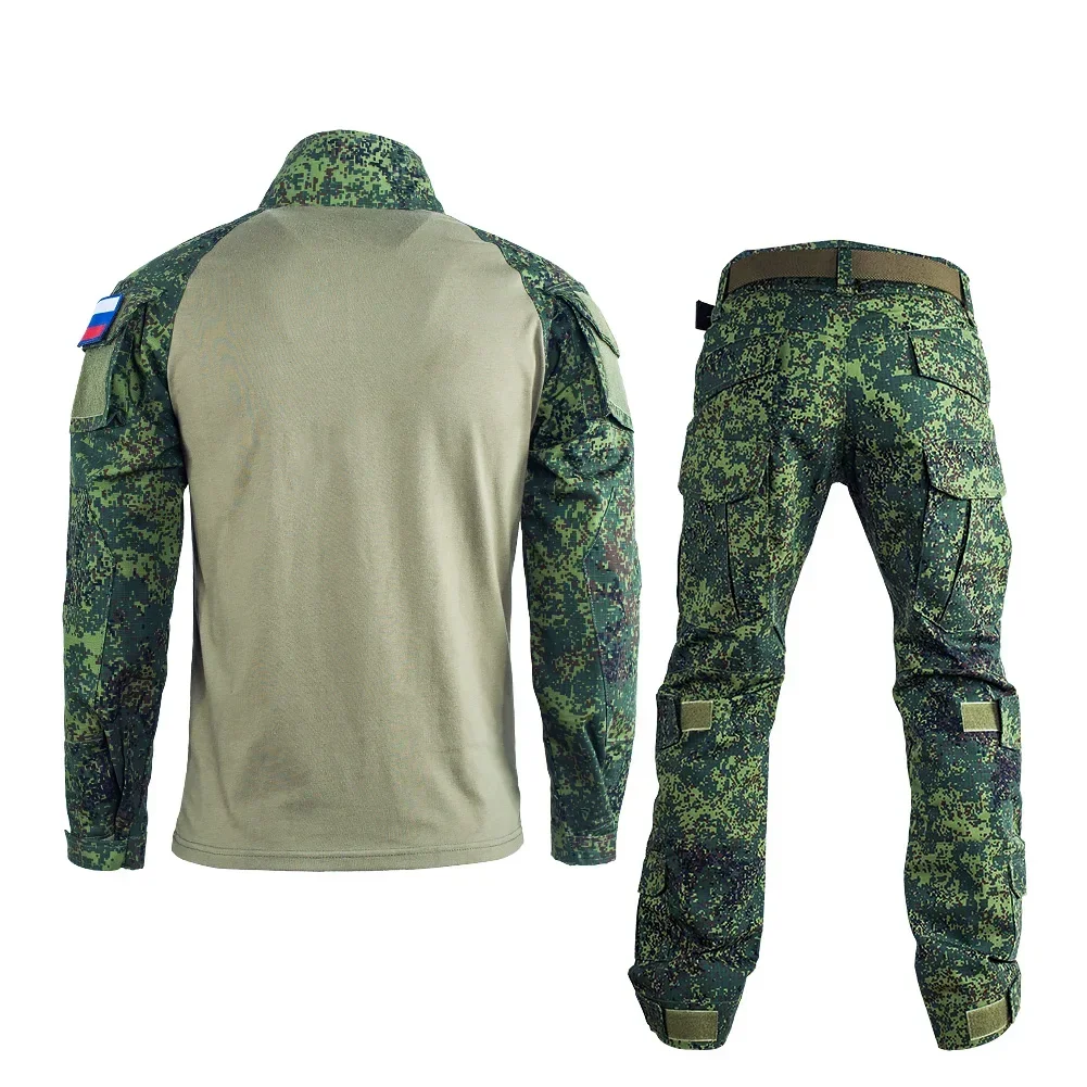 Trajes tácticos de uniforme para hombre, ropa de trabajo, camisa de combate de camuflaje para exteriores, ropa de entrenamiento de Paintball Airsoft y caza resistente al desgaste - imagen 4