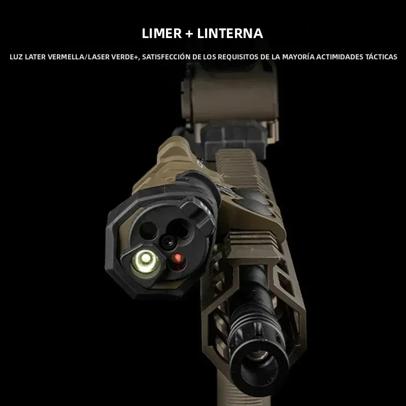 Versión funcional táctica linterna láser roja/verde montaje en riel intercambio izquierdo derecho a lado caza al aire libre Cosplay - imagen 4