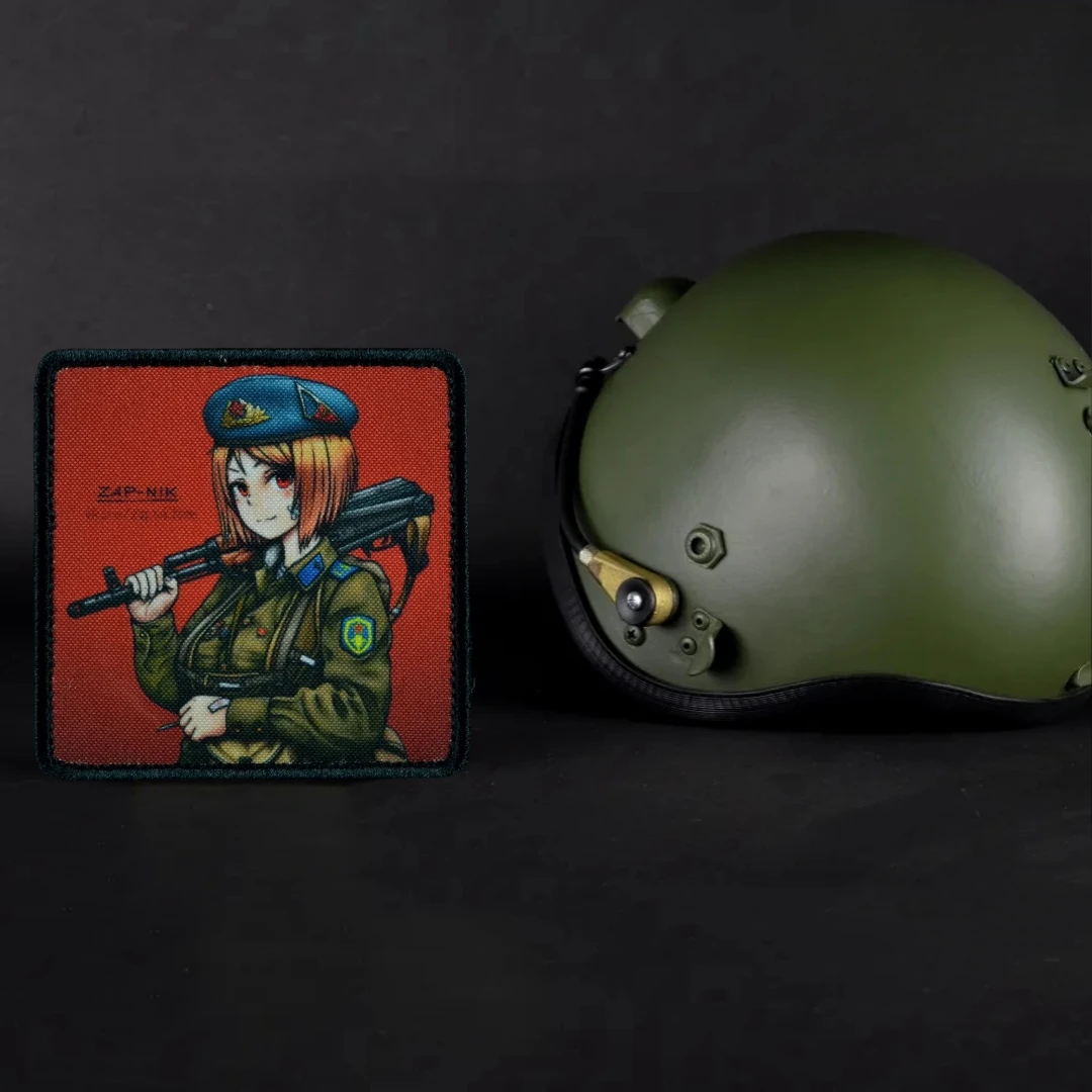 Parche del ejército moral "Manga VDV", brazalete militar, emblema de belleza táctica, parches impresos con gancho para ropa, pegatina para mochila - imagen 2