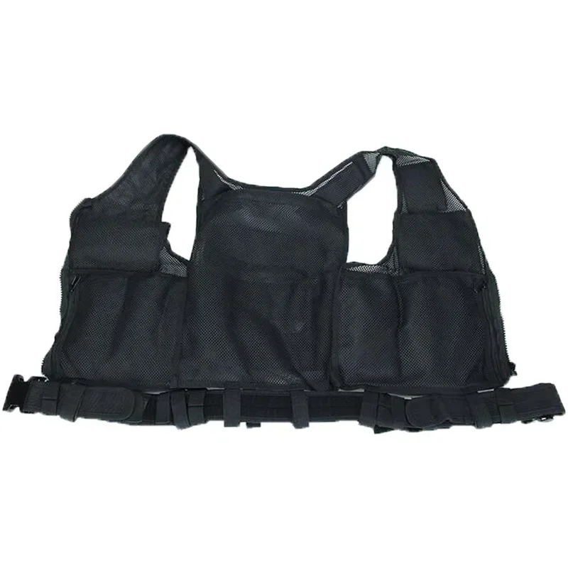 Chaleco táctico Multicam verde con múltiples bolsillos, chalecos de armadura corporal de combate, caza de seguridad, juego CS al aire libre, chaqueta de entrenamiento Airsoft - imagen 5