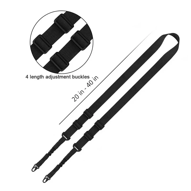 Eslinga táctica dos puntos para rifle – Nailon regulable - imagen 5