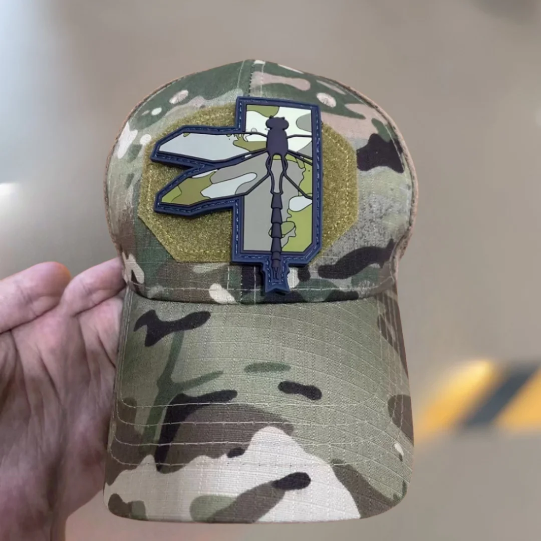 Parches de camuflaje táctico, insignia de moral MC, réplica de emblema de escorpión, pegatina de mochila, libélula, 3D, PVC, gancho y bucle - imagen 3