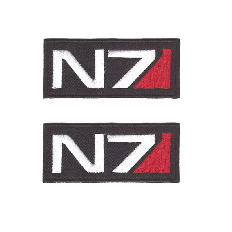 Parches N7 bordados para el brazo, insignia con gancho y bucle, rayas militares