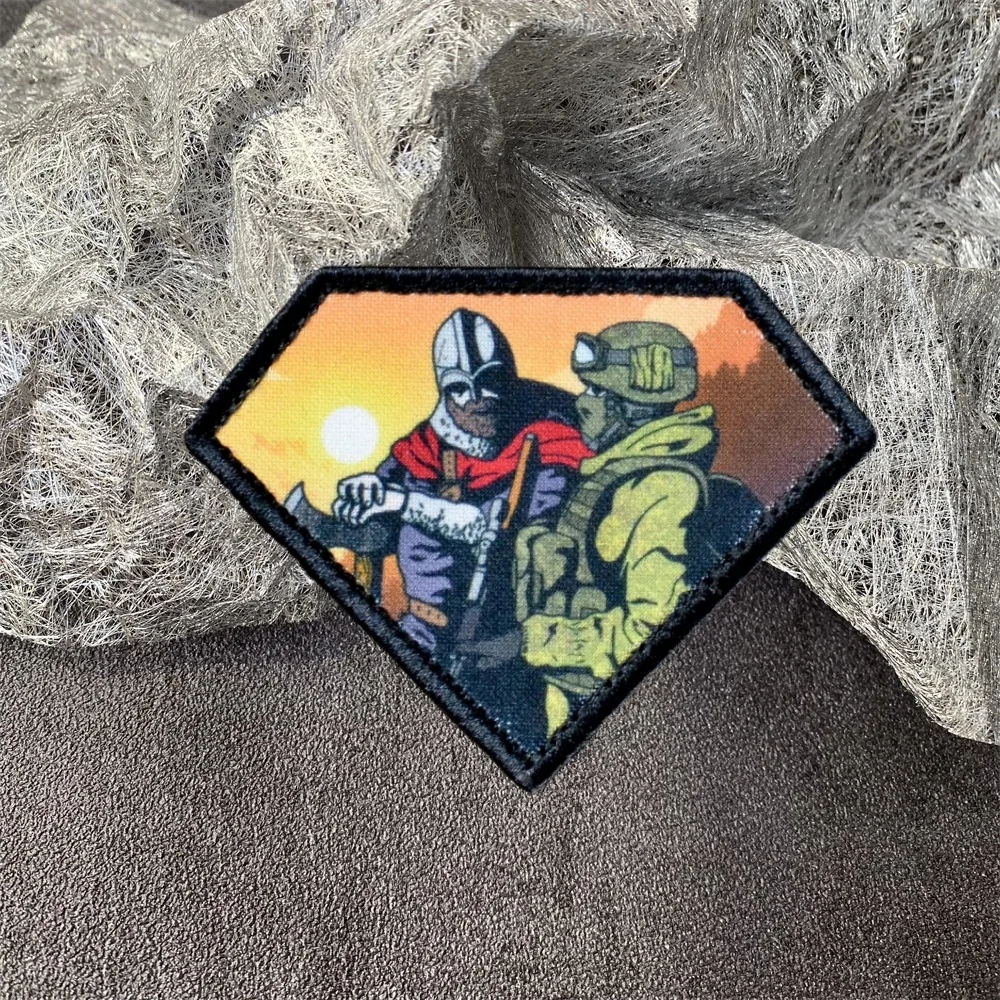 Clonación táctica soldado moral insignia parches impresos operador pueblo payaso brazalete generaciones gancho y bucle mochila pegatinas - imagen 4