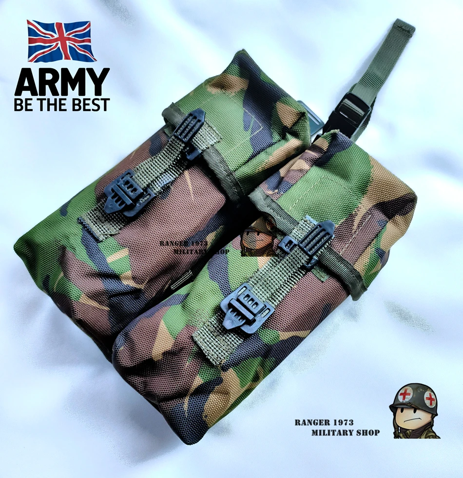 Bolso táctico doble varios, camuflaje DPM, riñonera táctica para exteriores, bolsa para revistas