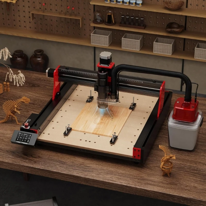 Sistemas compactos recolección polvo para enrutadores 6000Pa succión 2.8L bolsa reutilizable corte seguridad K1KF - imagen 5