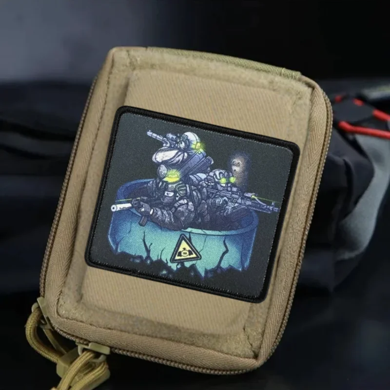 Parche de impresión de tubería de Gas Natural, chaleco táctico, sombreros con gancho y bucle, insignia de moral, pegatinas para mochila, parches para brazalete para ropa