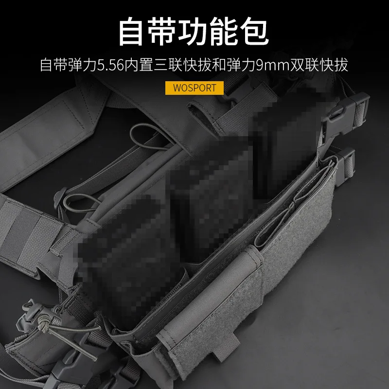 Kit de montaje en pecho táctico multifuncional para caza, bolsa de almacenamiento grande Modular, camuflaje MK3 - imagen 5